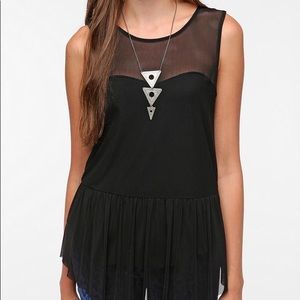 Kimchi blue black peplum top